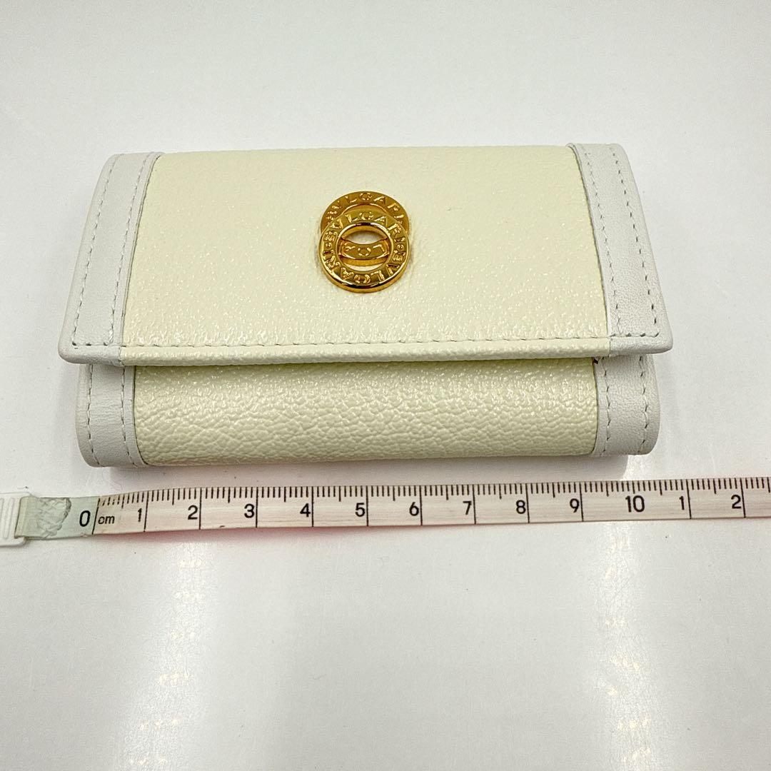 【未使用】BVLGARI ブルガリ ６連 キーケース ホワイト ゴールド金具