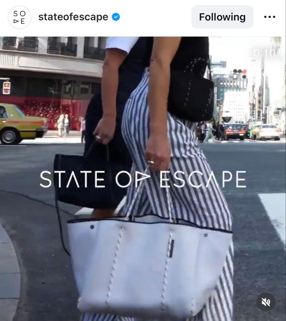【State of Escape】エスケープ トートバッグホワイト ロンハーマン