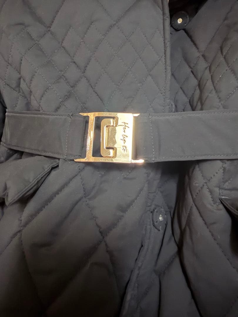 ブラックキルティングコート Madison Quilted Short Coat