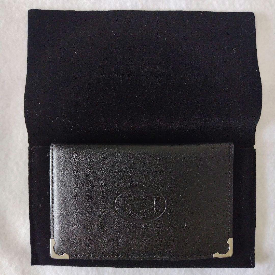 Cartier マストドゥ ブラックレザー カードケース 付属品各種あり