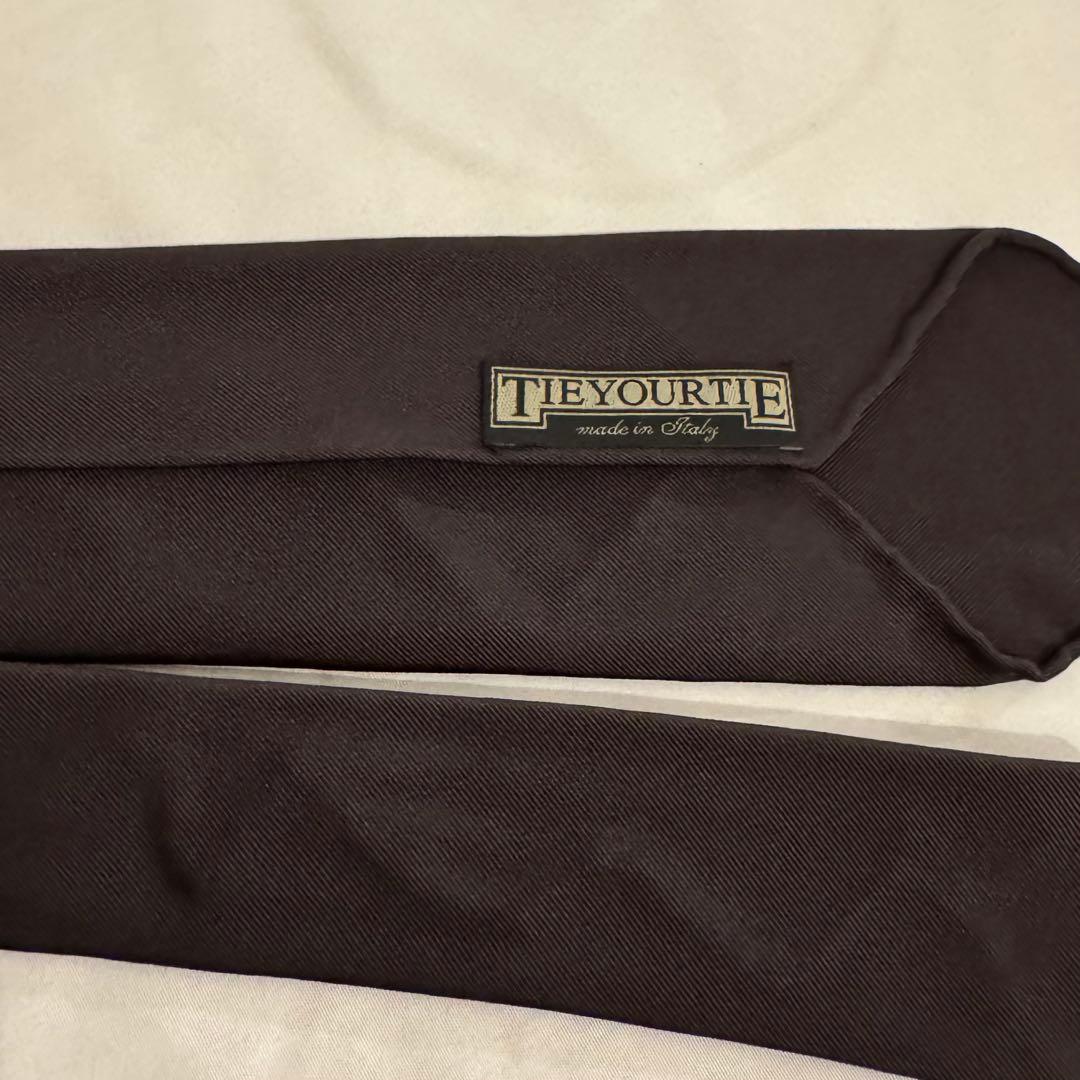 【TIE YOUR TIE】　セッテピエゲ　ソリッド　ブラウン