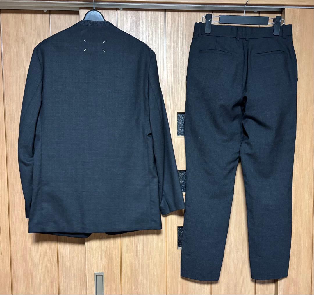 メゾンマルジェラ　ノーカラージャケットセットアップ　44