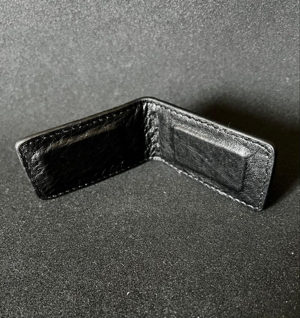 レザー クロスモチーフ マネークリップ