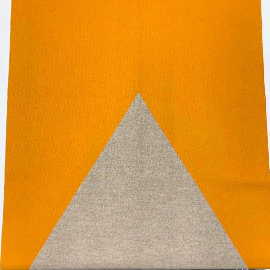 エルメス カシミヤ マフラー ストール オレンジ ベージュ