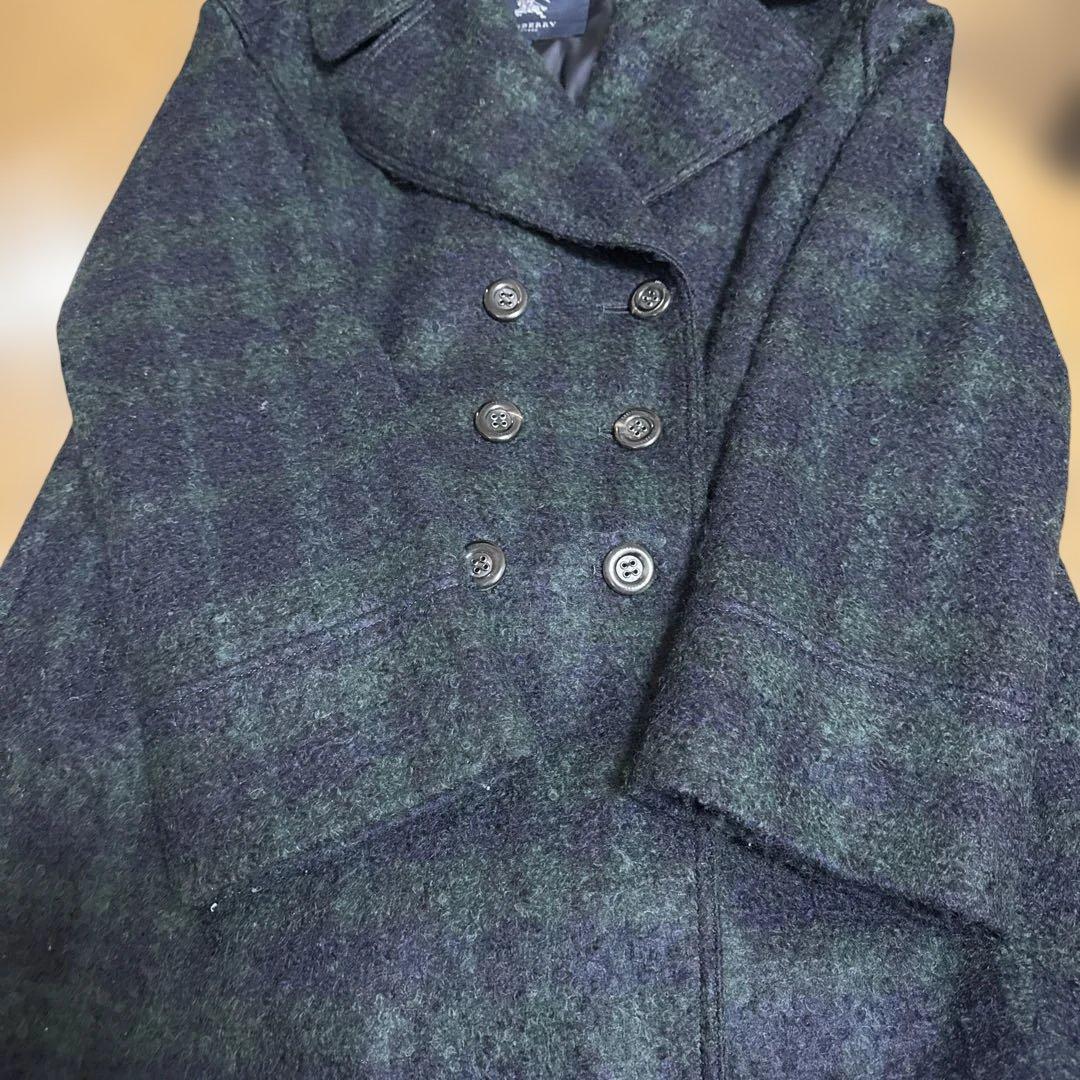 BURBERRY ウール混合 ダブルブレスト ピーコート サイズ38