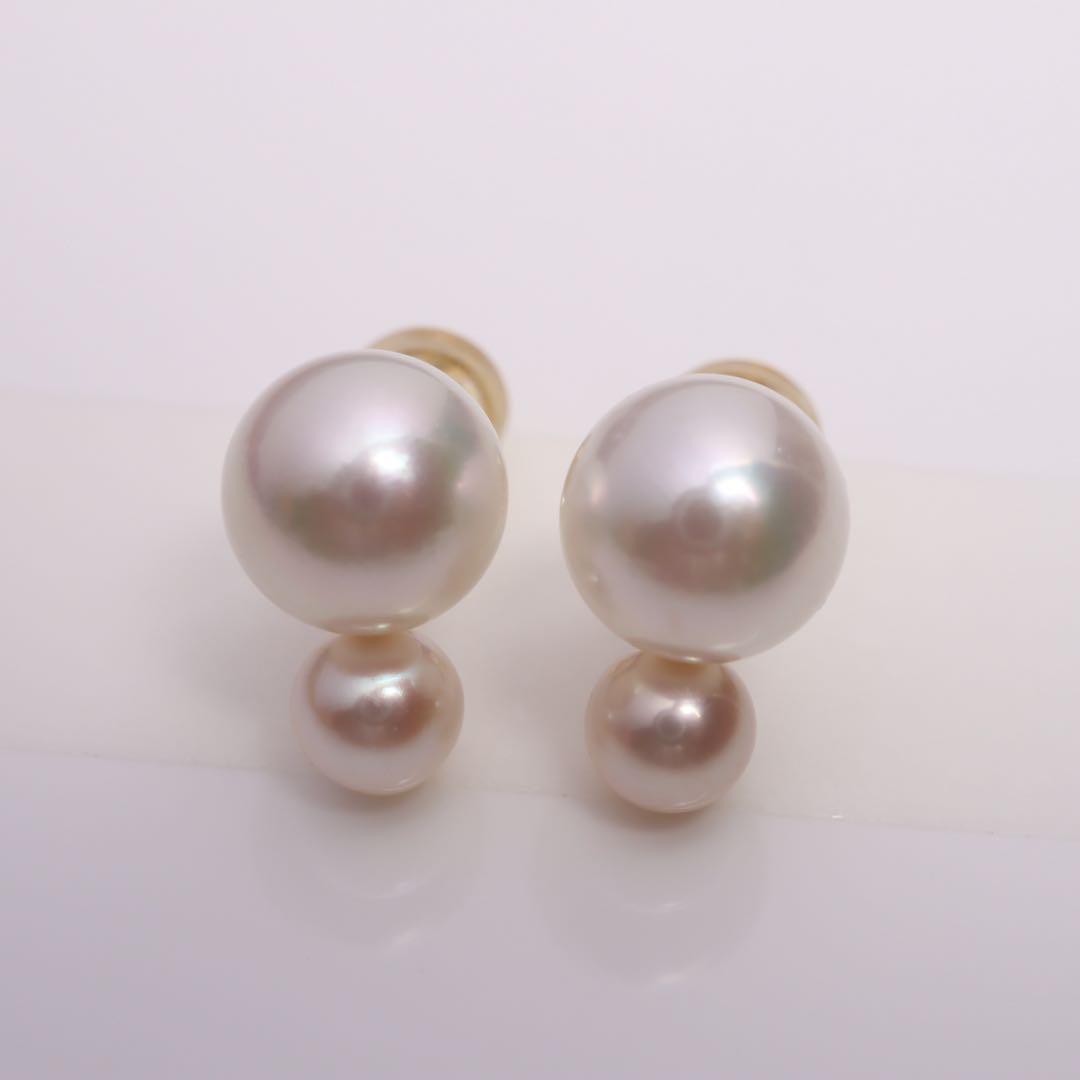 あこや真珠 ピアス あこやパール ピアス ダブルパールピアス アコヤパール