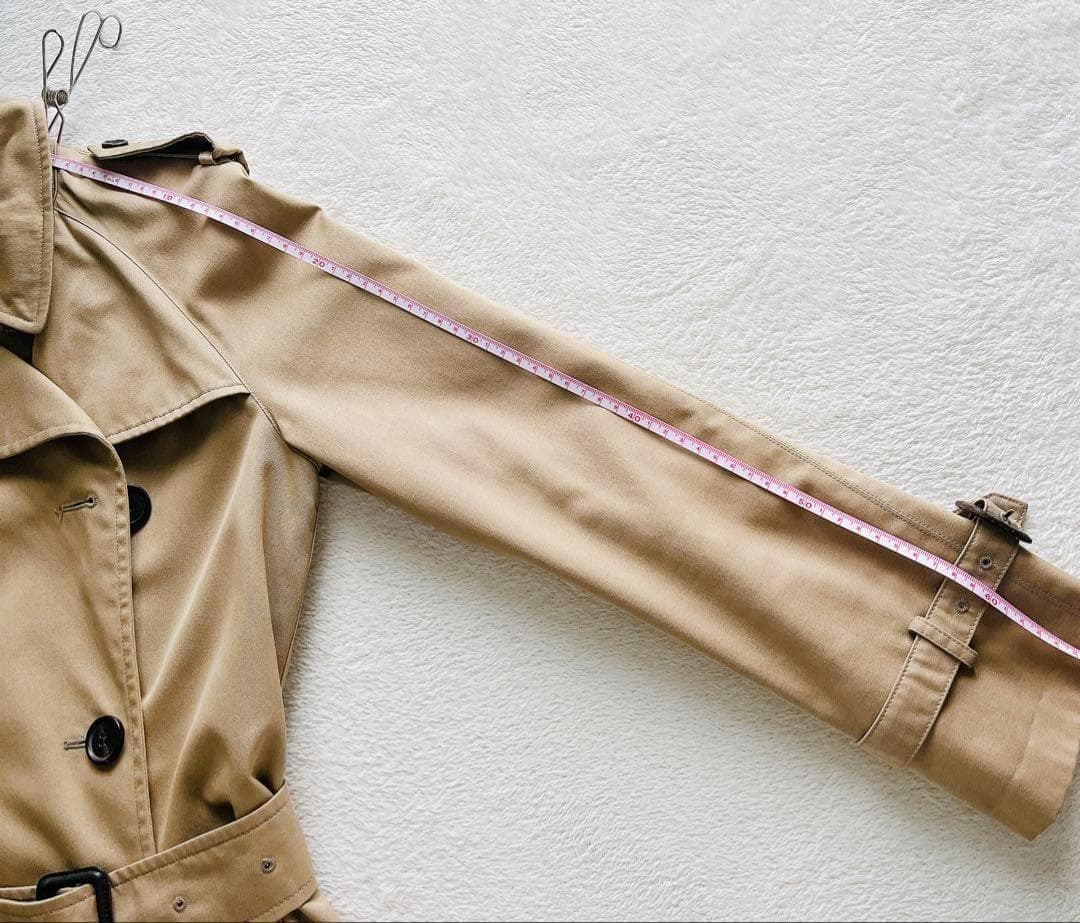 クリーニング済☆ Aquascutum ベルト付きトレンチコート　チェック柄