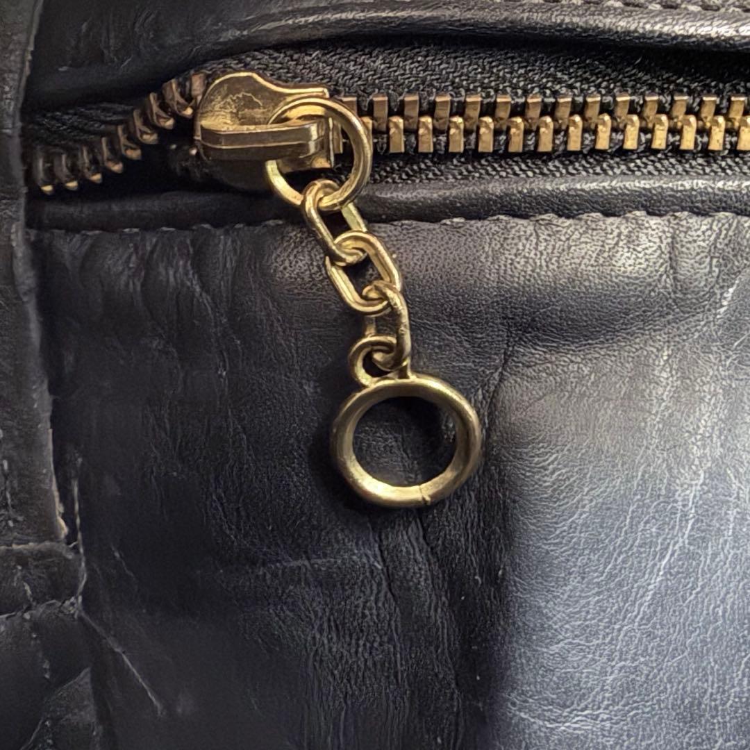 オールドコーチUSA製332 ショルダーバックグラブタンレザー紺