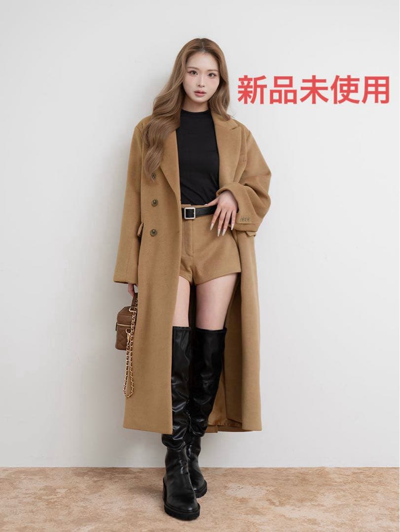 完売品　Darichダーリッチ　ダブルロングチェスターコート　キャメル