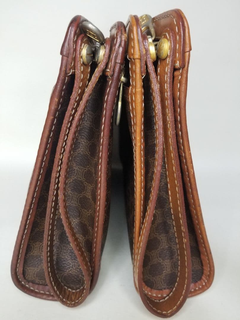 セリーヌ 3クラッチバッグ、セリーヌ マカダム 2ハンドポーチブラウン、ブラック