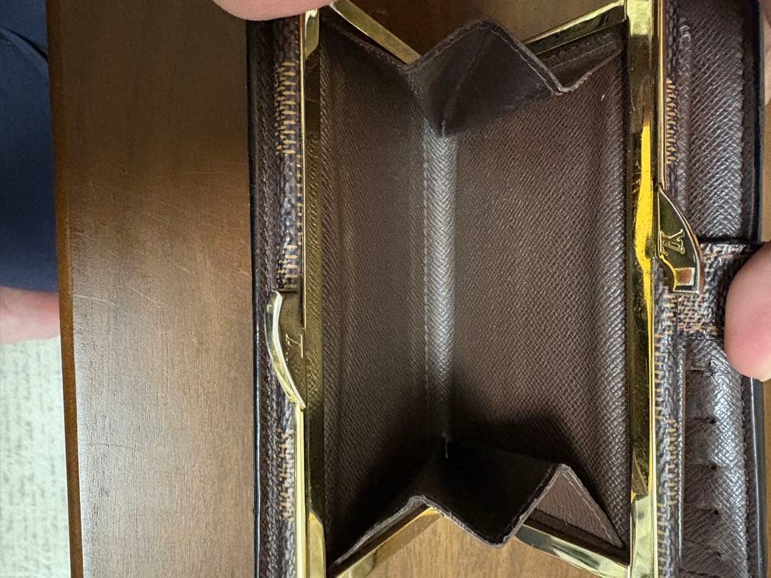 ま*ち様 ルイ ヴィトン　ヴィエノワ ダミエ エベヌ 二つ折り財布 ブラウン が