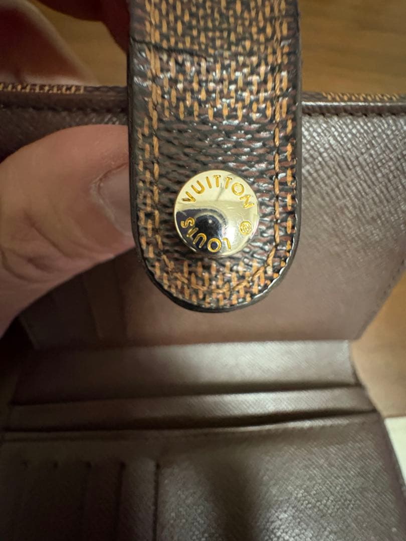 ま*ち様 ルイ ヴィトン　ヴィエノワ ダミエ エベヌ 二つ折り財布 ブラウン が