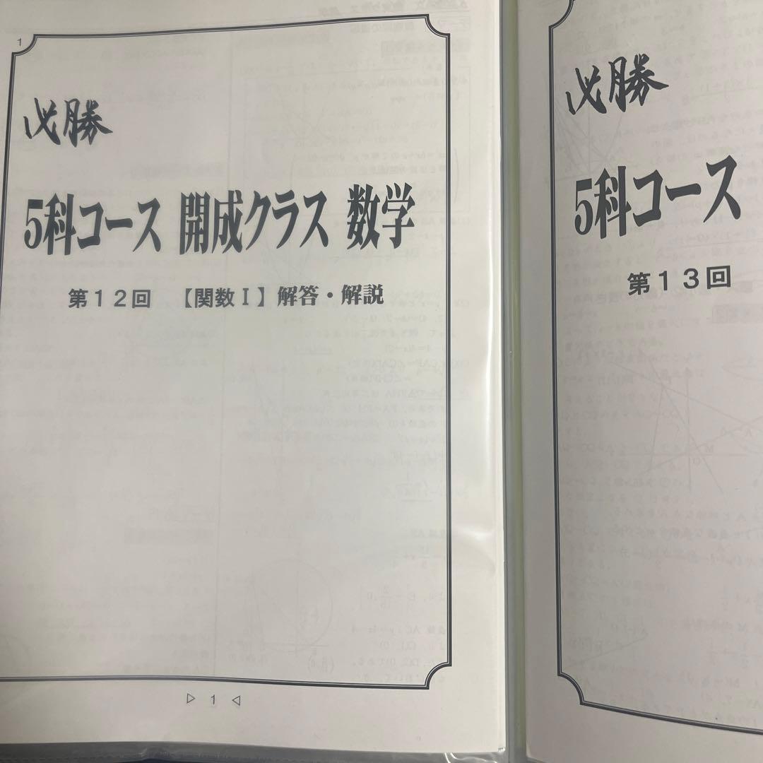 早稲アカ 開成クラス用 数学必勝テキスト