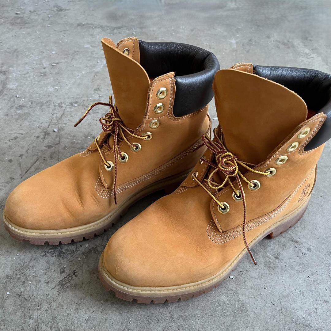 Timberland 6インチ プレミアムブーツ イエロー 7 1/2Wサイズ