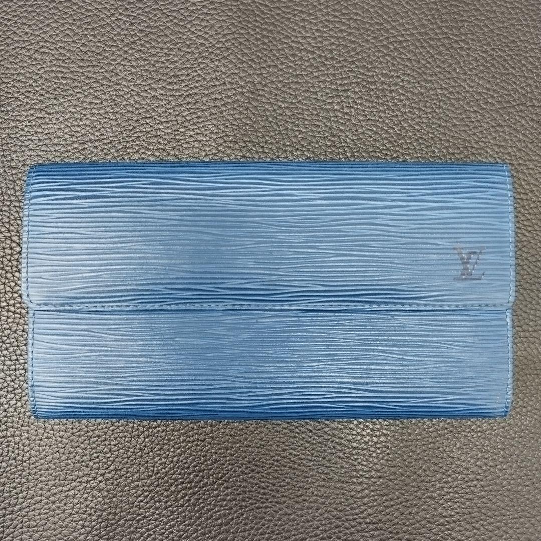 (B0121112)VUITTON エピ 長財布 ブルー CA0999