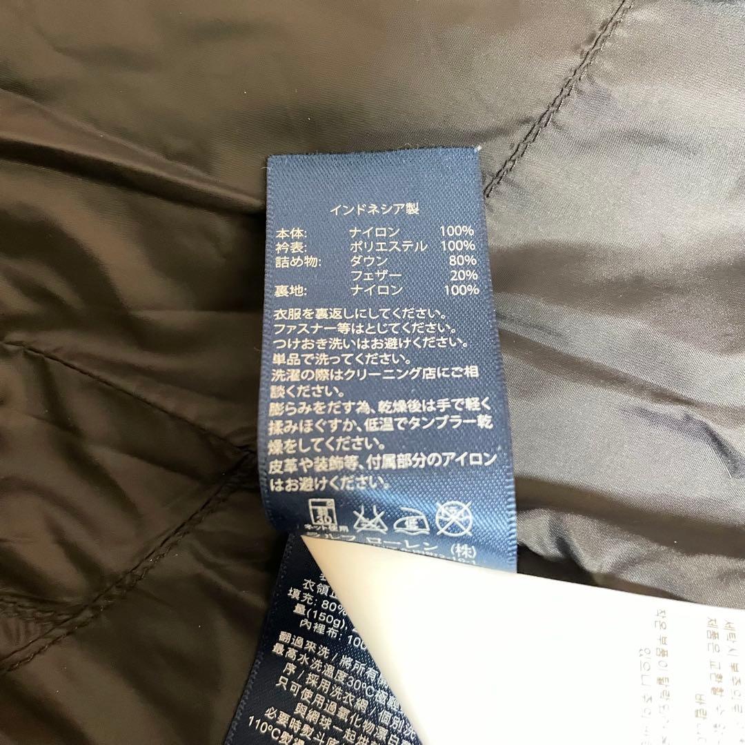 ポロラルフローレン ダウンベスト ビッグポニー刺繍 ブラック M