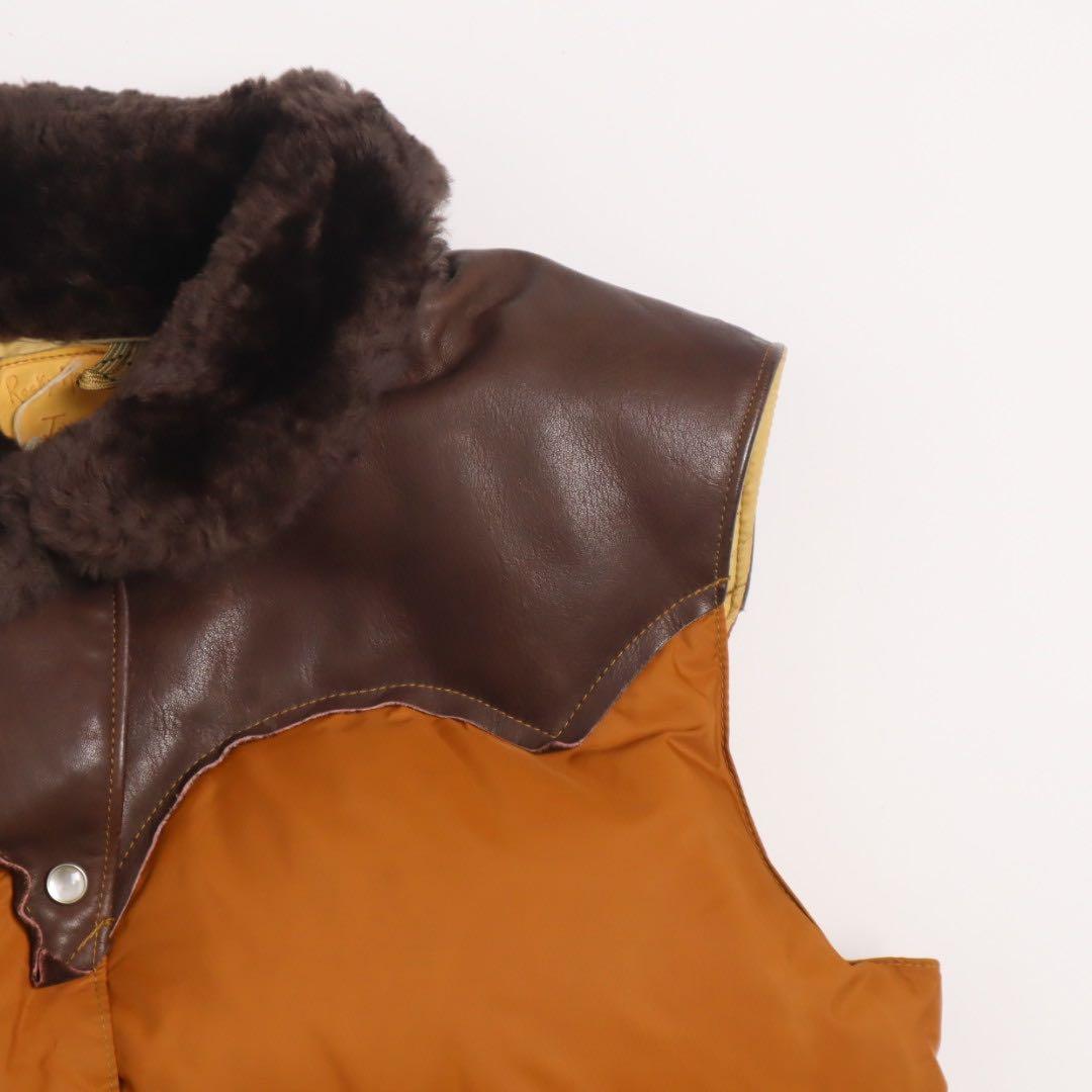 70s Rocky Mountain ダウンベスト レザー リアルファー