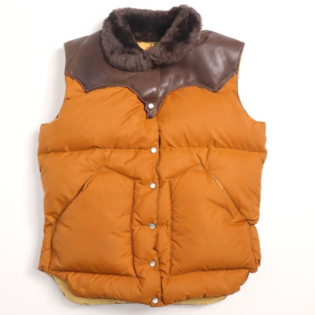 70s Rocky Mountain ダウンベスト レザー リアルファー