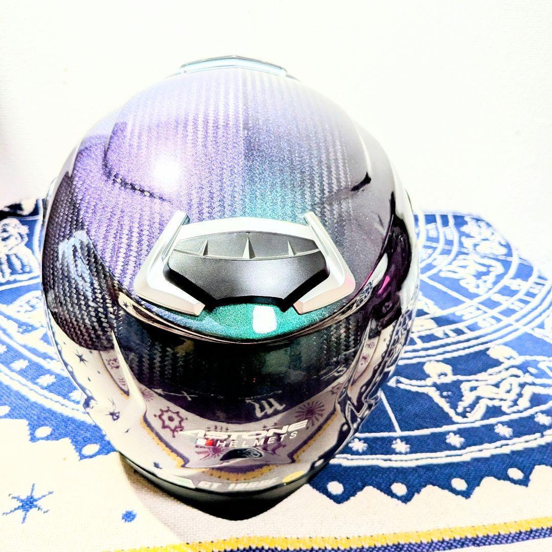 極美品　ASTONE GT-1000F IRIDIUM カーボンヘルメット
