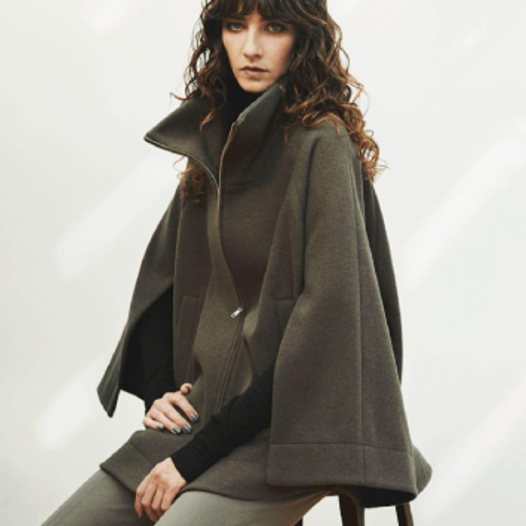 【美品】定価4.7万 ミッシェルクラン ニードルリバーポンチョコート　38