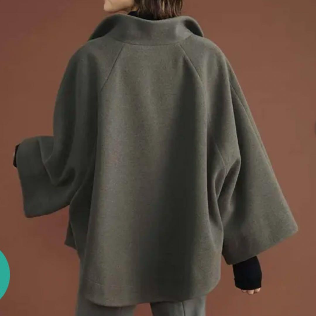 【美品】定価4.7万 ミッシェルクラン ニードルリバーポンチョコート　38