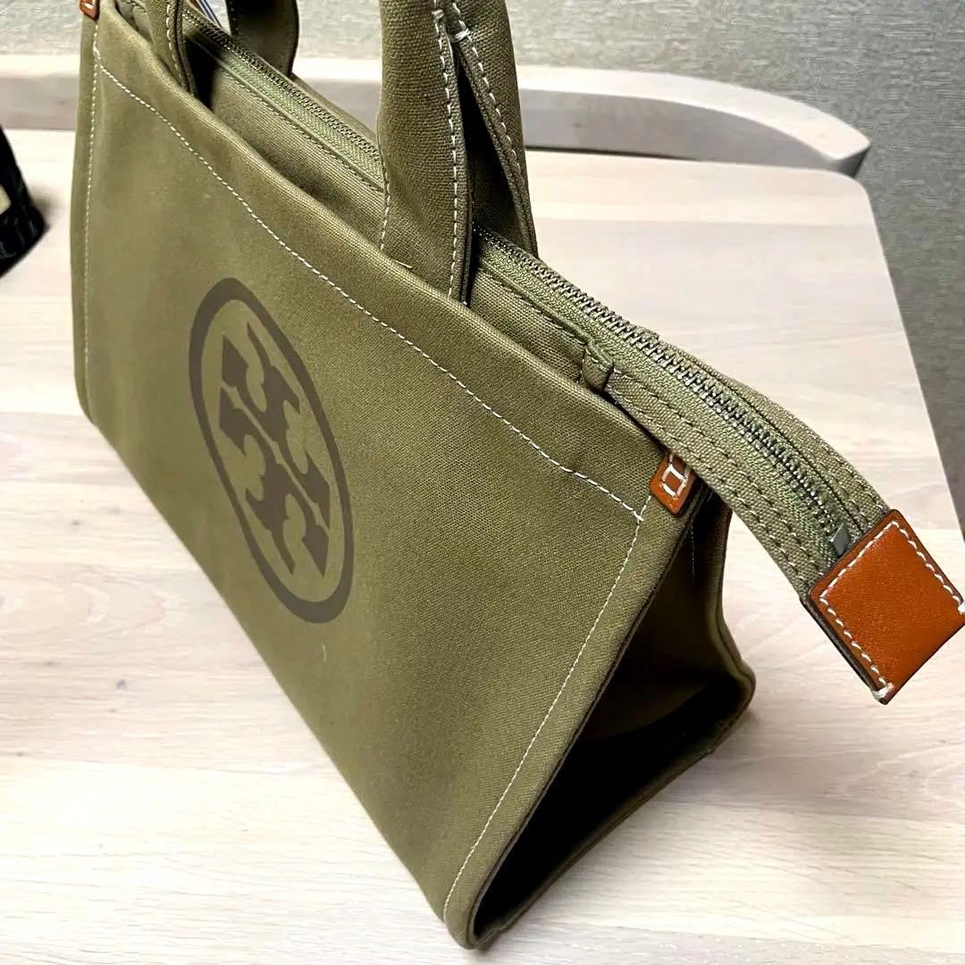 バッグ Tory Burch ELLA CANVAS SMALL TOTE