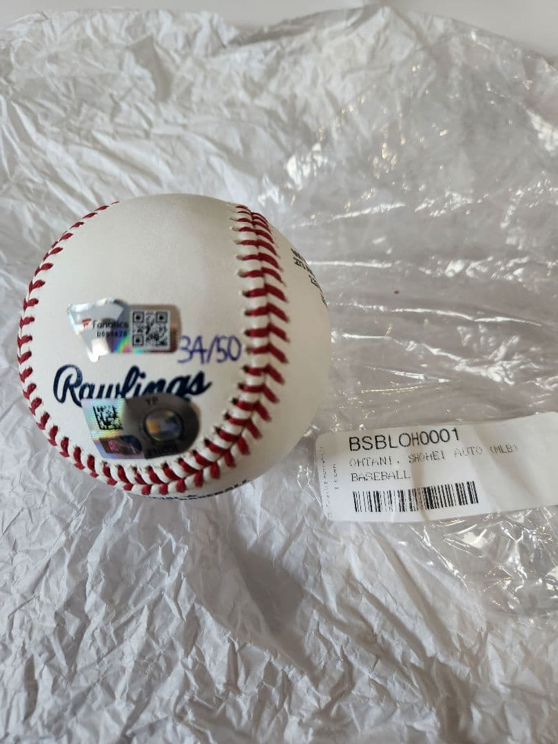 大谷翔平 直筆サインボール 2022年MLB史上初！二刀流 投打規定数達成記念