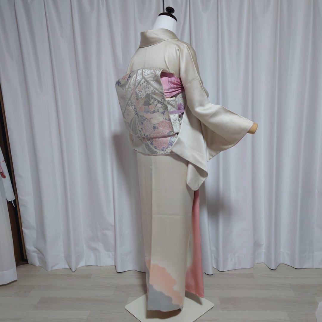 イ9988 未使用近い　美品　袷　正絹　友禅　訪問着　ぼかし染　フルセット