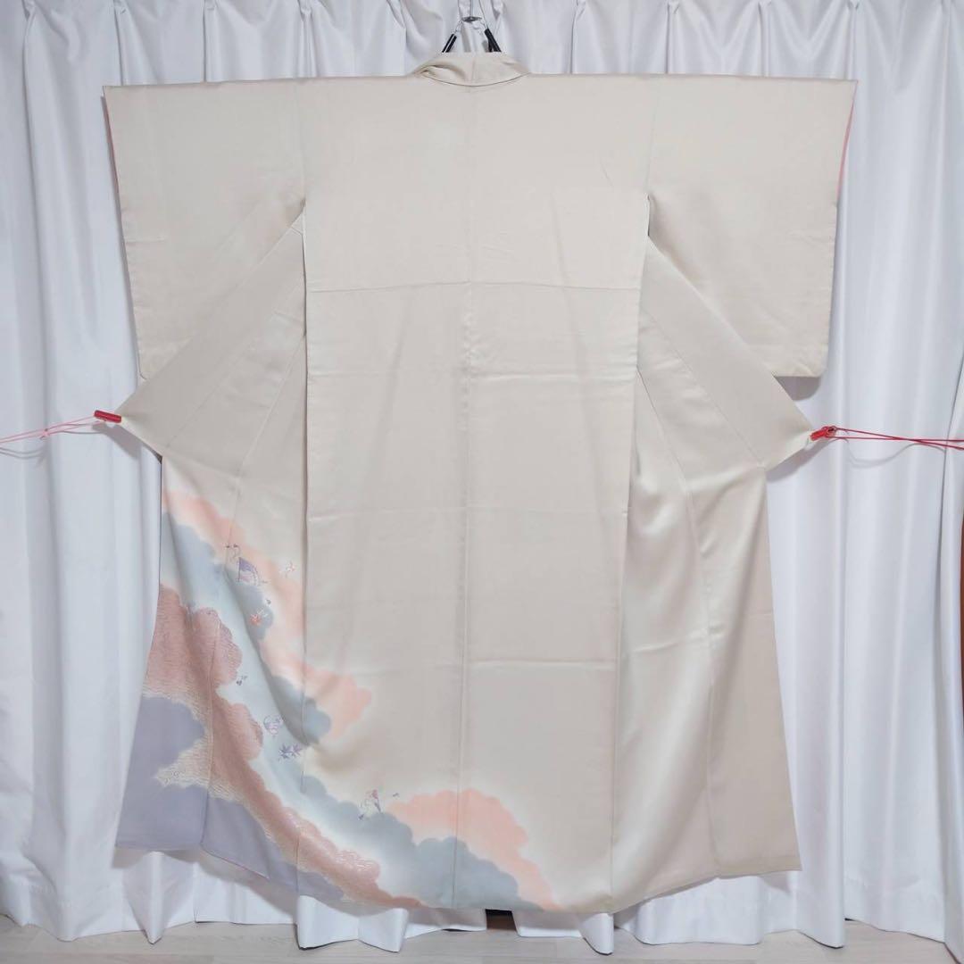 イ9988 未使用近い　美品　袷　正絹　友禅　訪問着　ぼかし染　フルセット