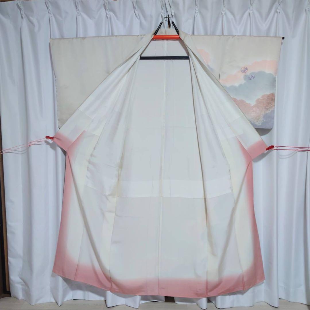 イ9988 未使用近い　美品　袷　正絹　友禅　訪問着　ぼかし染　フルセット