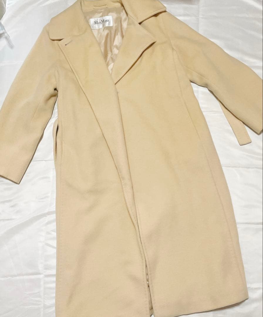MaxMara マックスマーラ　ウール　カシミヤコート　ベージュ
