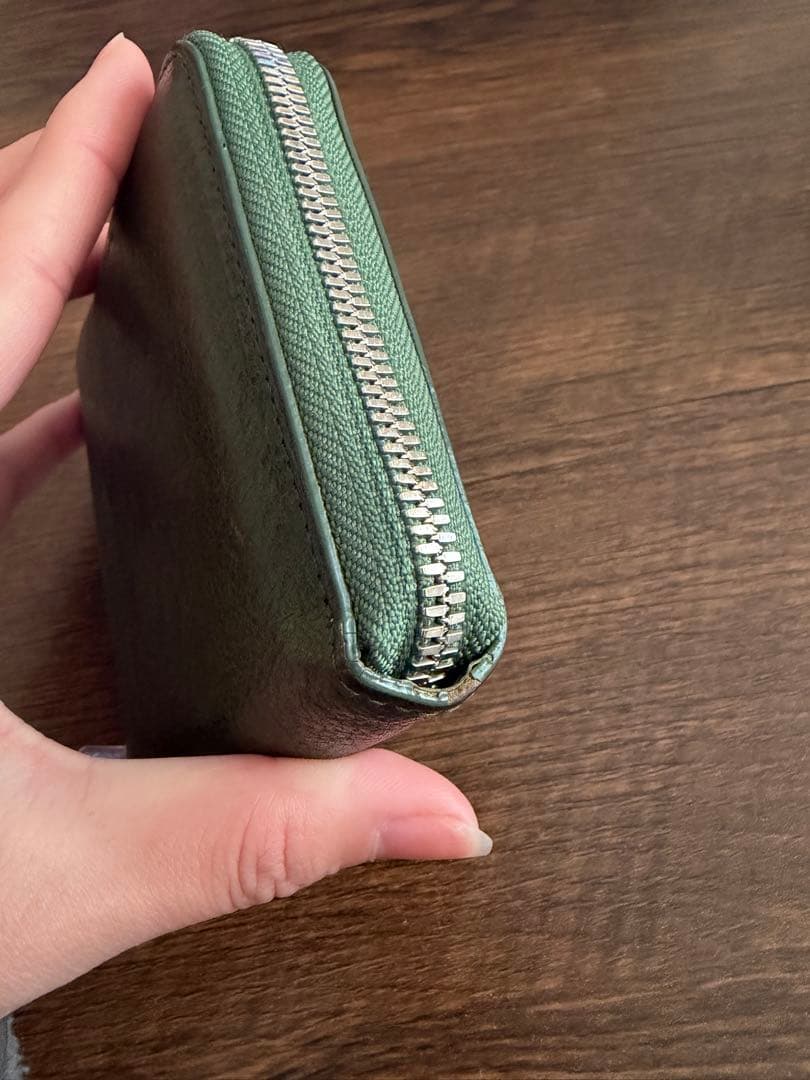 Hender Scheme horizontal zip purse グリーン