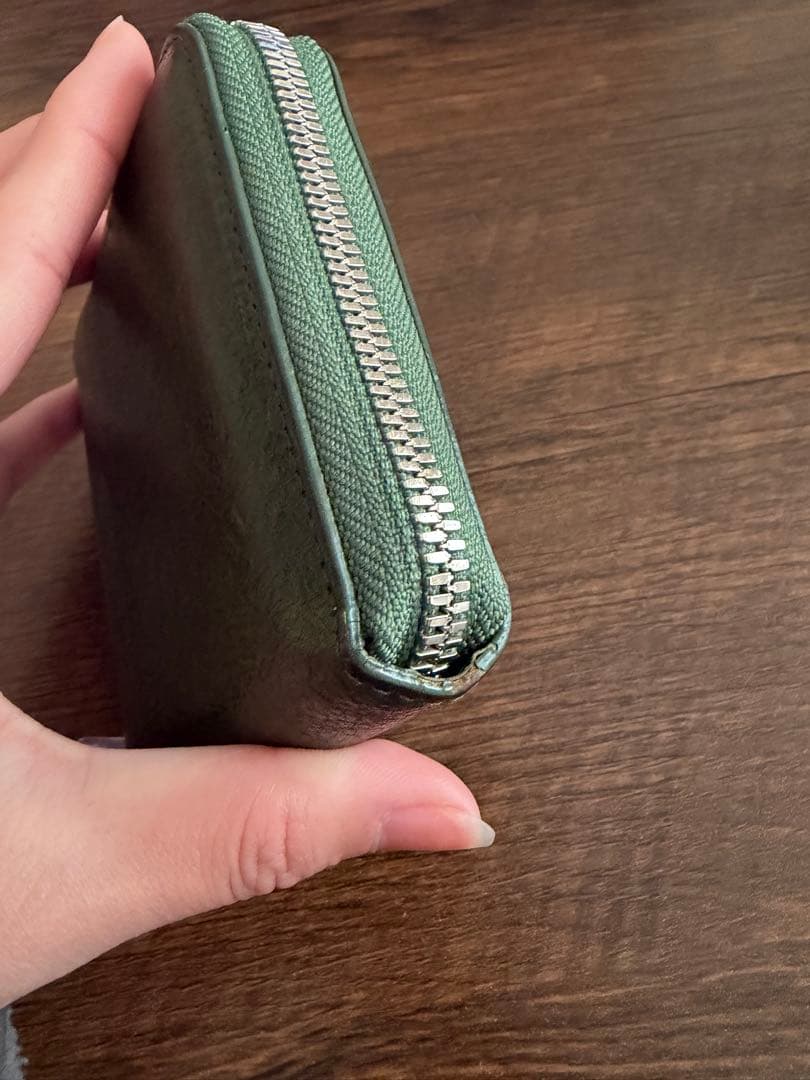 Hender Scheme horizontal zip purse グリーン