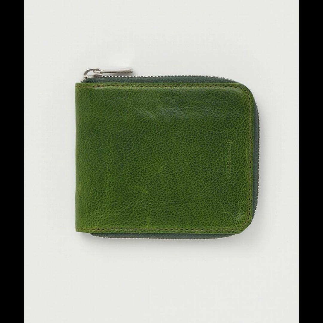 Hender Scheme horizontal zip purse グリーン