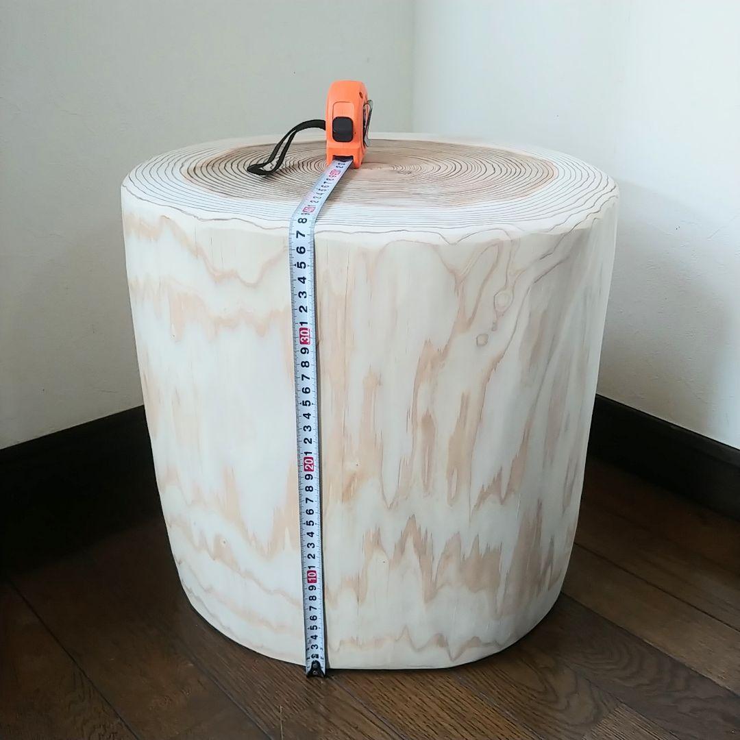 丸太スツール　丸太サイドテーブル　スギ