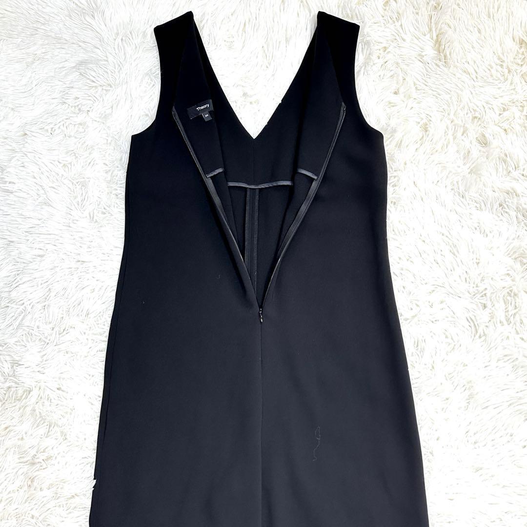 極美品 セオリー オールインワン ジャンプスーツ 黒 ワイドパンツ ワンピース
