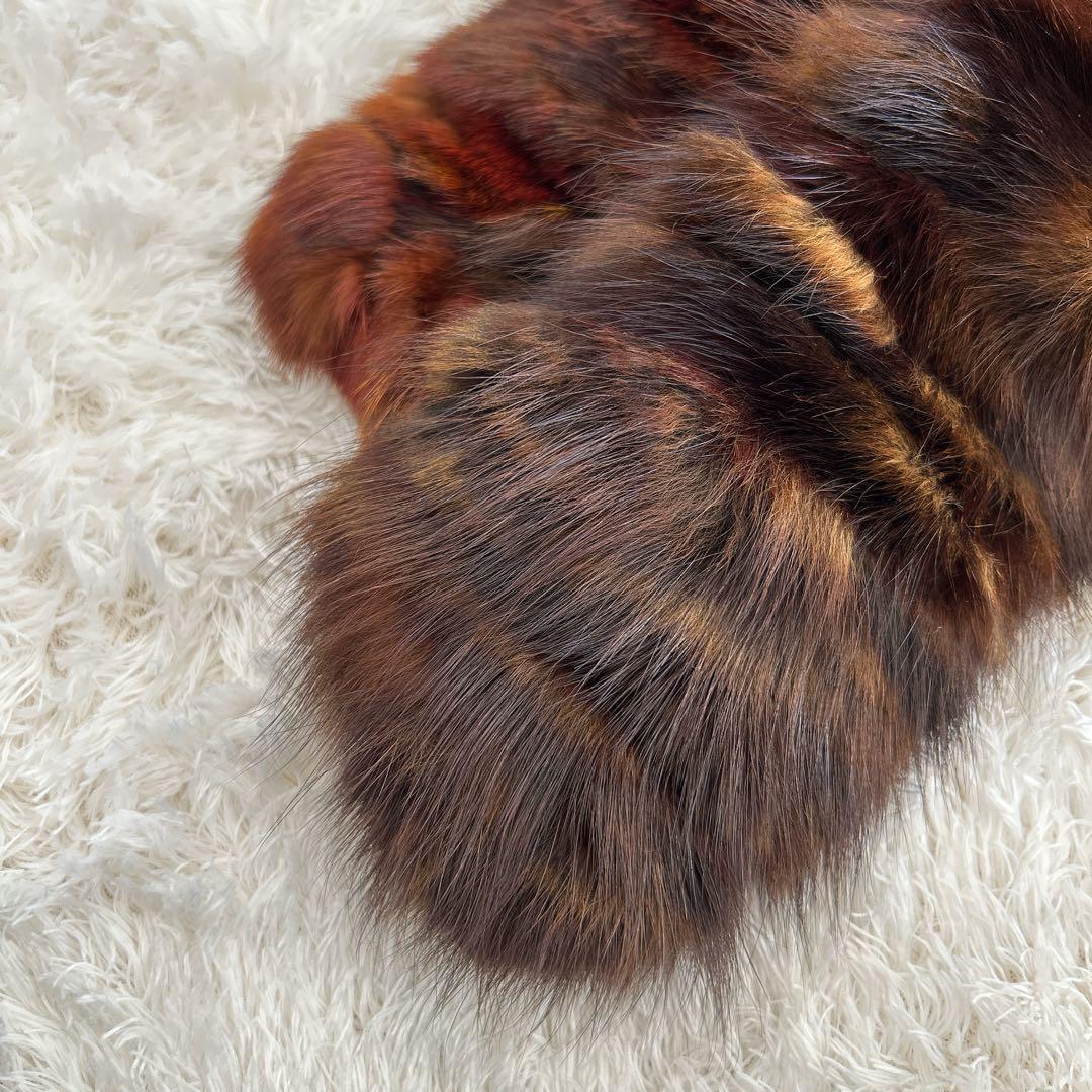 フェンディ ファー ストール カラーミックス ブラウン イタリア製