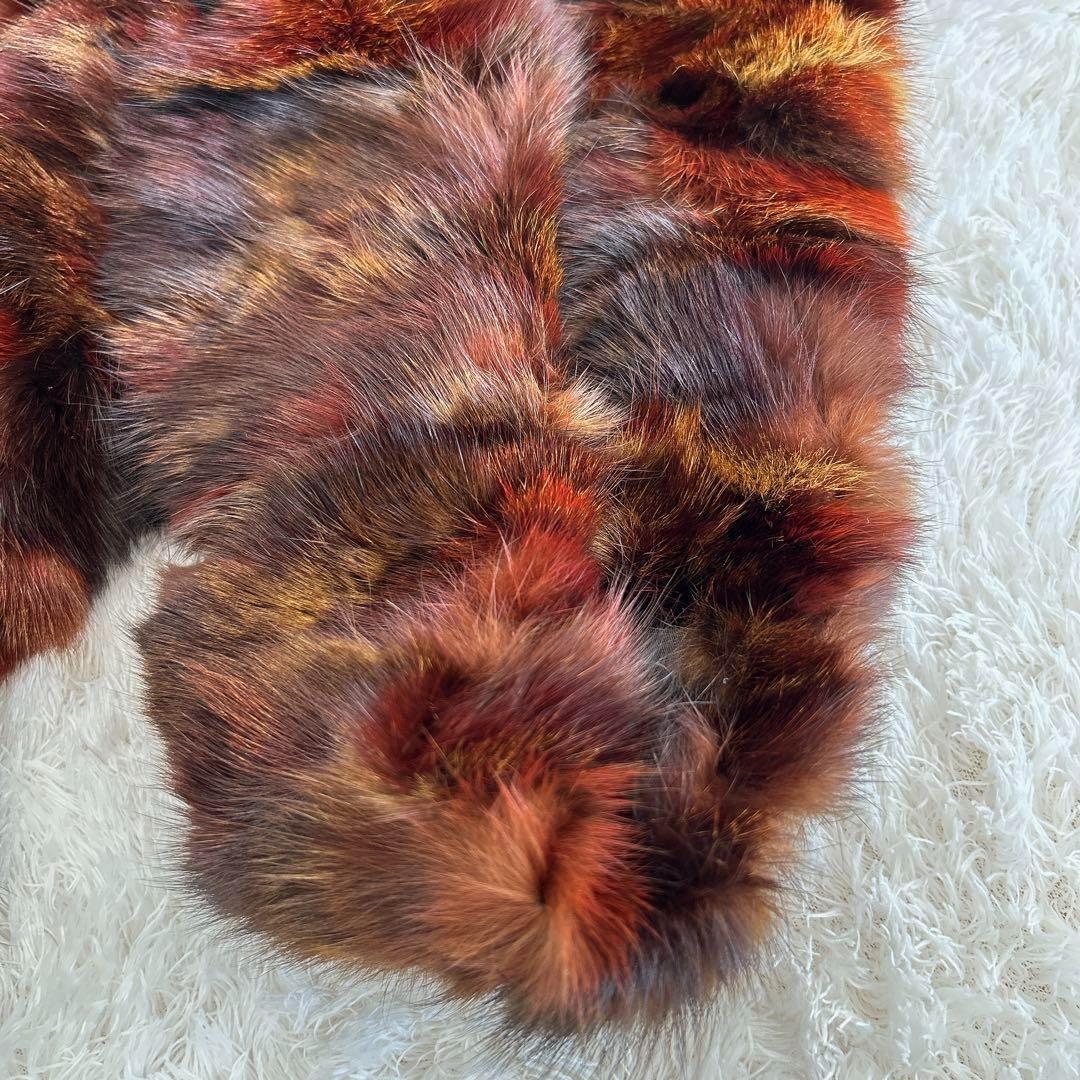 フェンディ ファー ストール カラーミックス ブラウン イタリア製