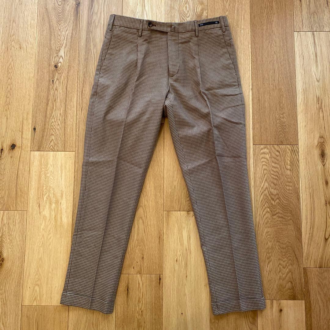 PT01 PREPPY FIT ジャガードパンツ ブラウン 48 L 新品未使用