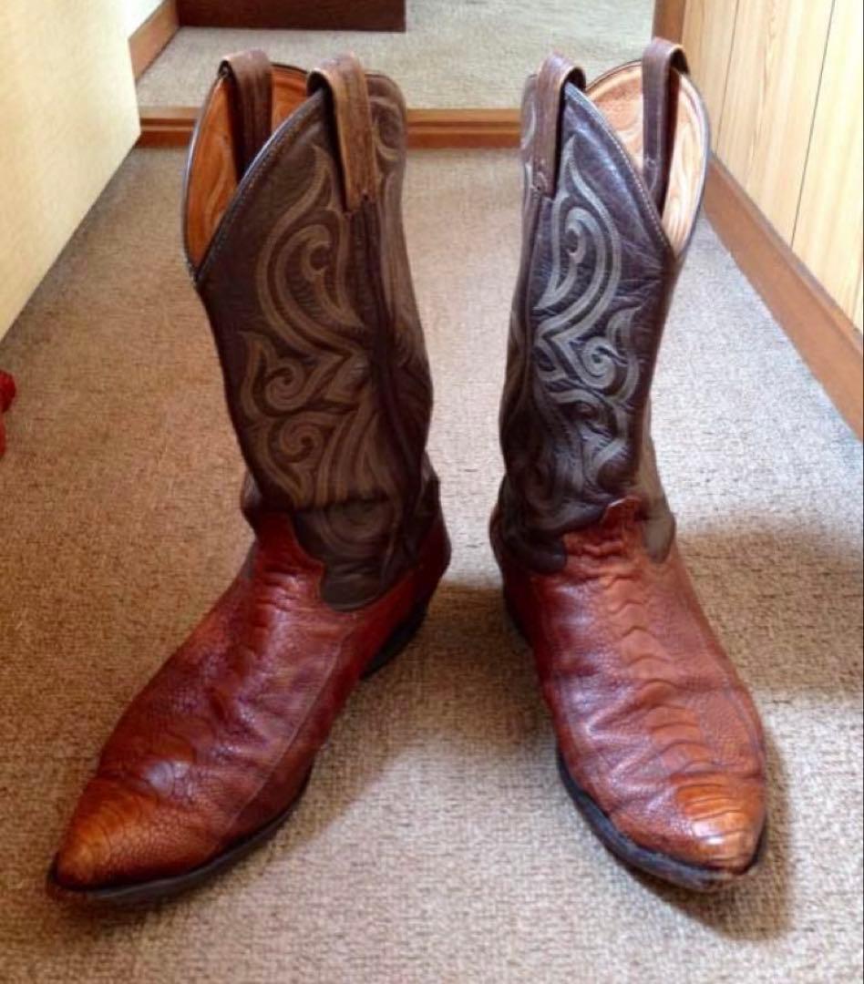 本日限定8,200円トニーラマ　オーストリッチレッグ　ウエスタンブーツ11D