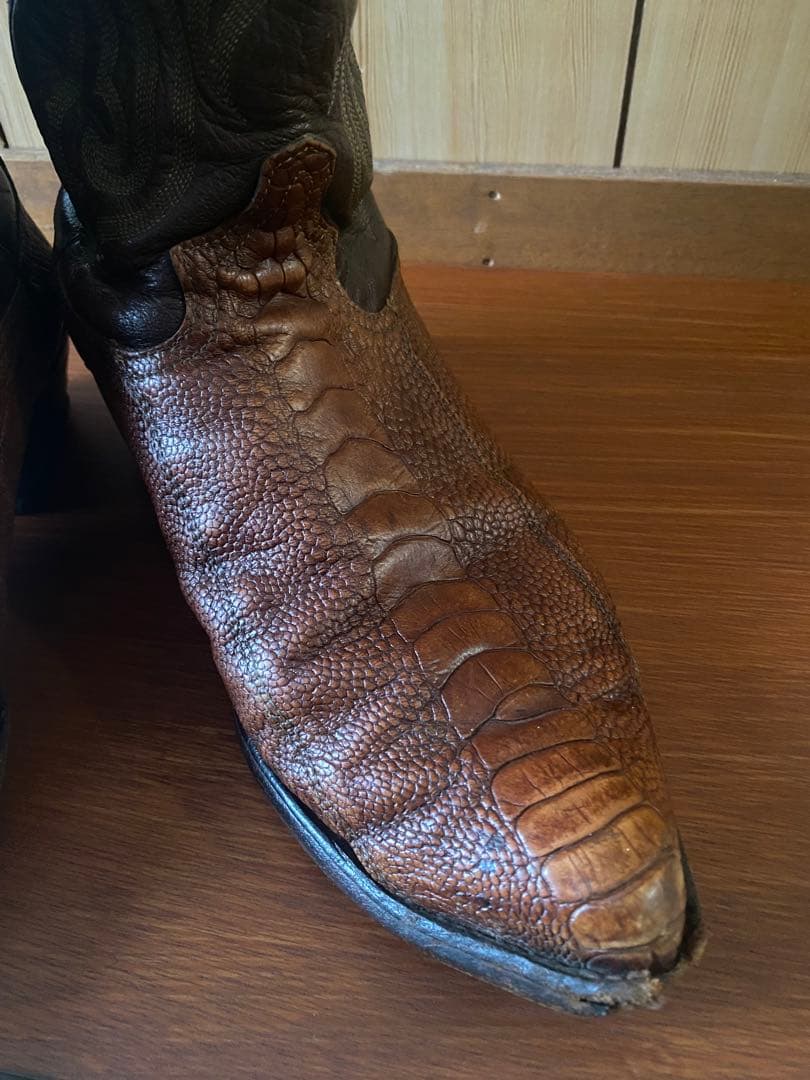 本日限定8,200円トニーラマ　オーストリッチレッグ　ウエスタンブーツ11D