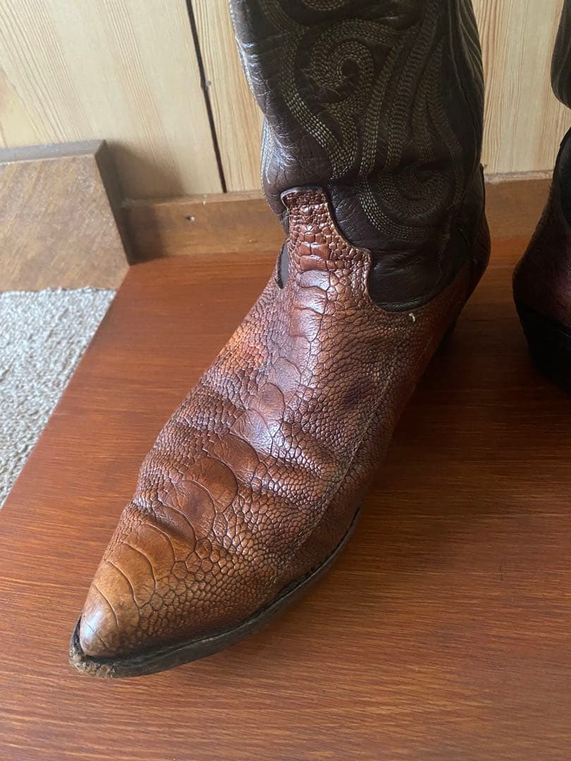 本日限定8,200円トニーラマ　オーストリッチレッグ　ウエスタンブーツ11D