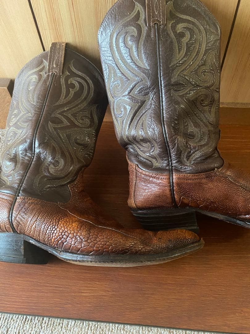 本日限定8,200円トニーラマ　オーストリッチレッグ　ウエスタンブーツ11D
