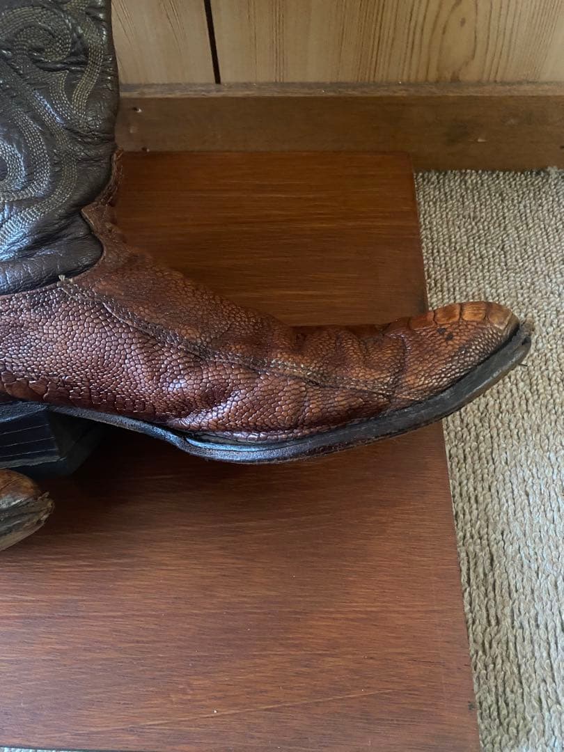 本日限定8,200円トニーラマ　オーストリッチレッグ　ウエスタンブーツ11D