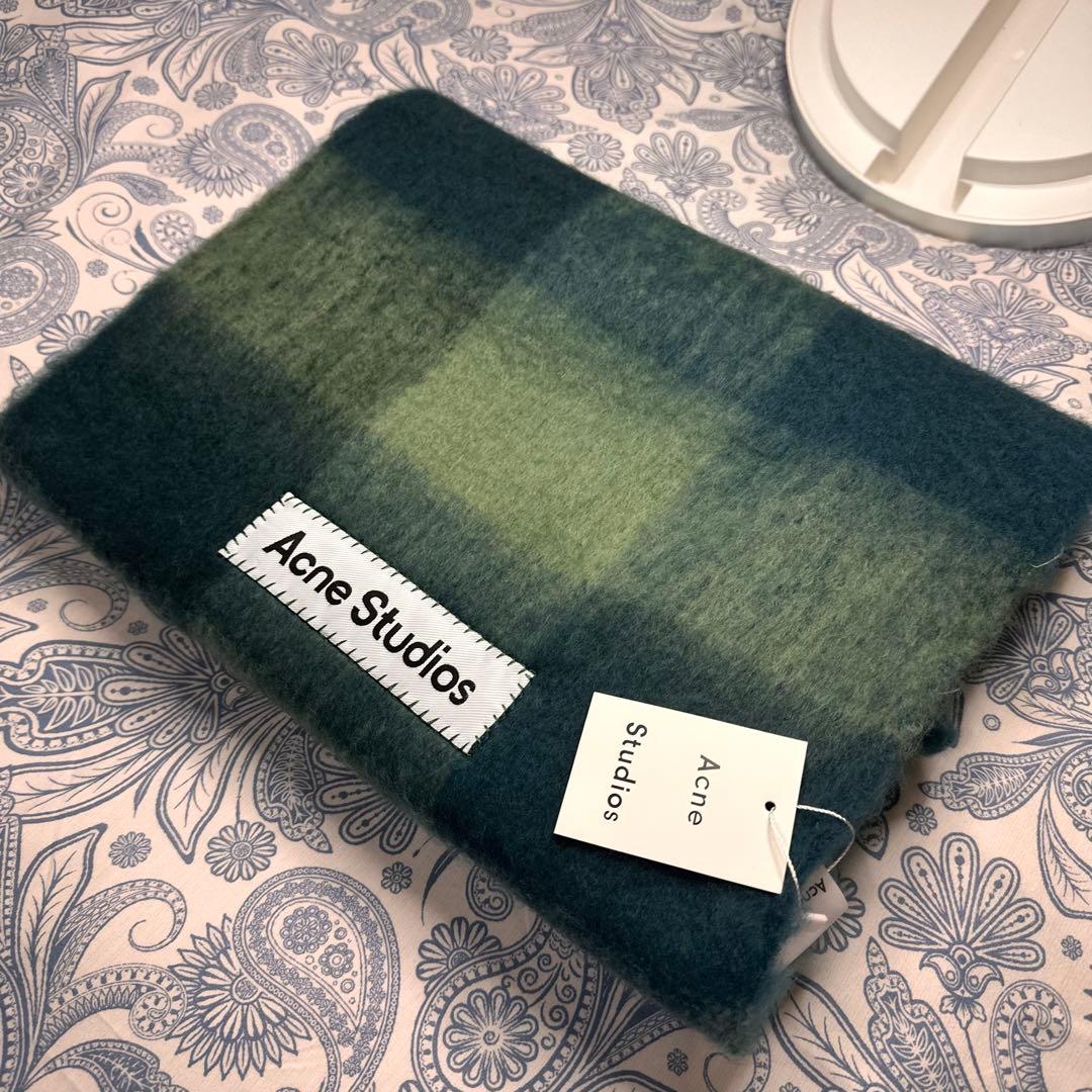 ACNE STUDIOS 新品未使用 モヘアチェック柄スカーフ　マフラー