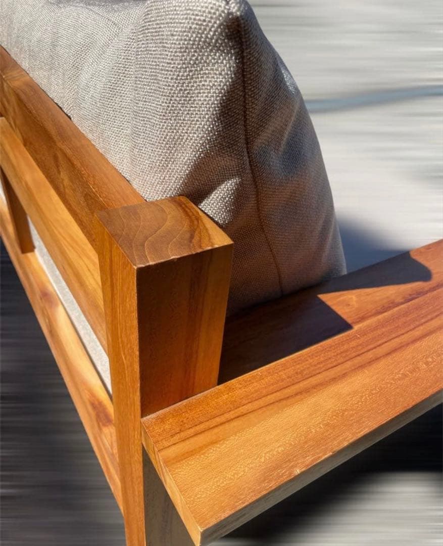 【むら】 ウニコ2人掛けソファブレスbreath チーク無垢材　無印