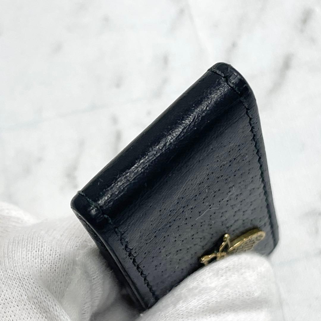 美品　グッチ　マネークリップ　レザー　アニマリエ　ビー　蜂　財布　ブラック