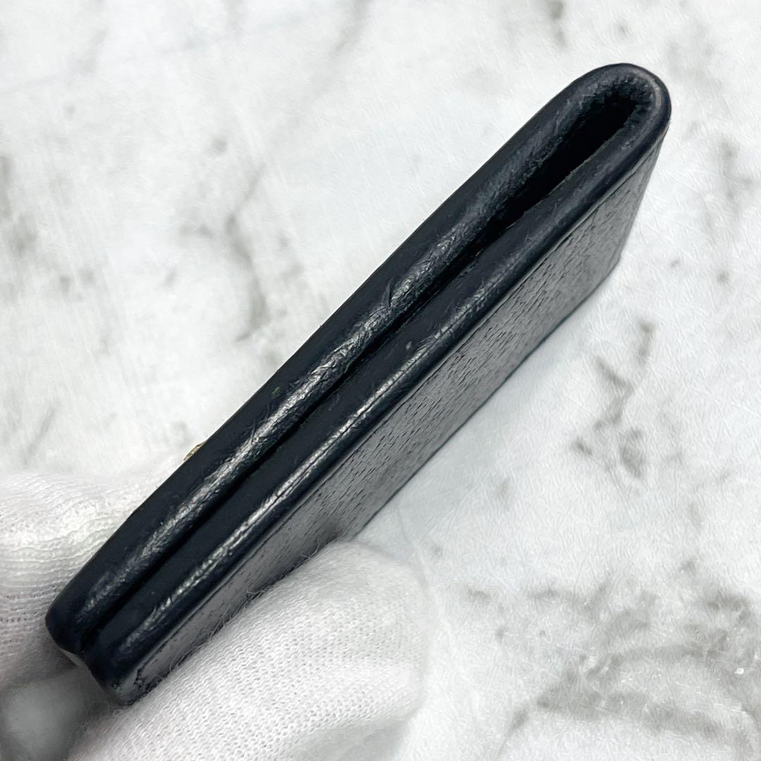 美品　グッチ　マネークリップ　レザー　アニマリエ　ビー　蜂　財布　ブラック