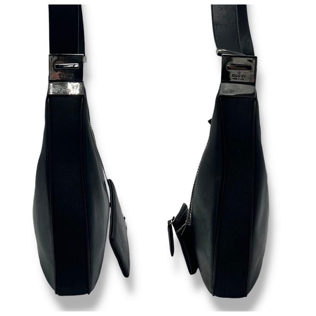美品 GUCCI グッチ GG レザー バッグ ショルダー Vintage ロゴ