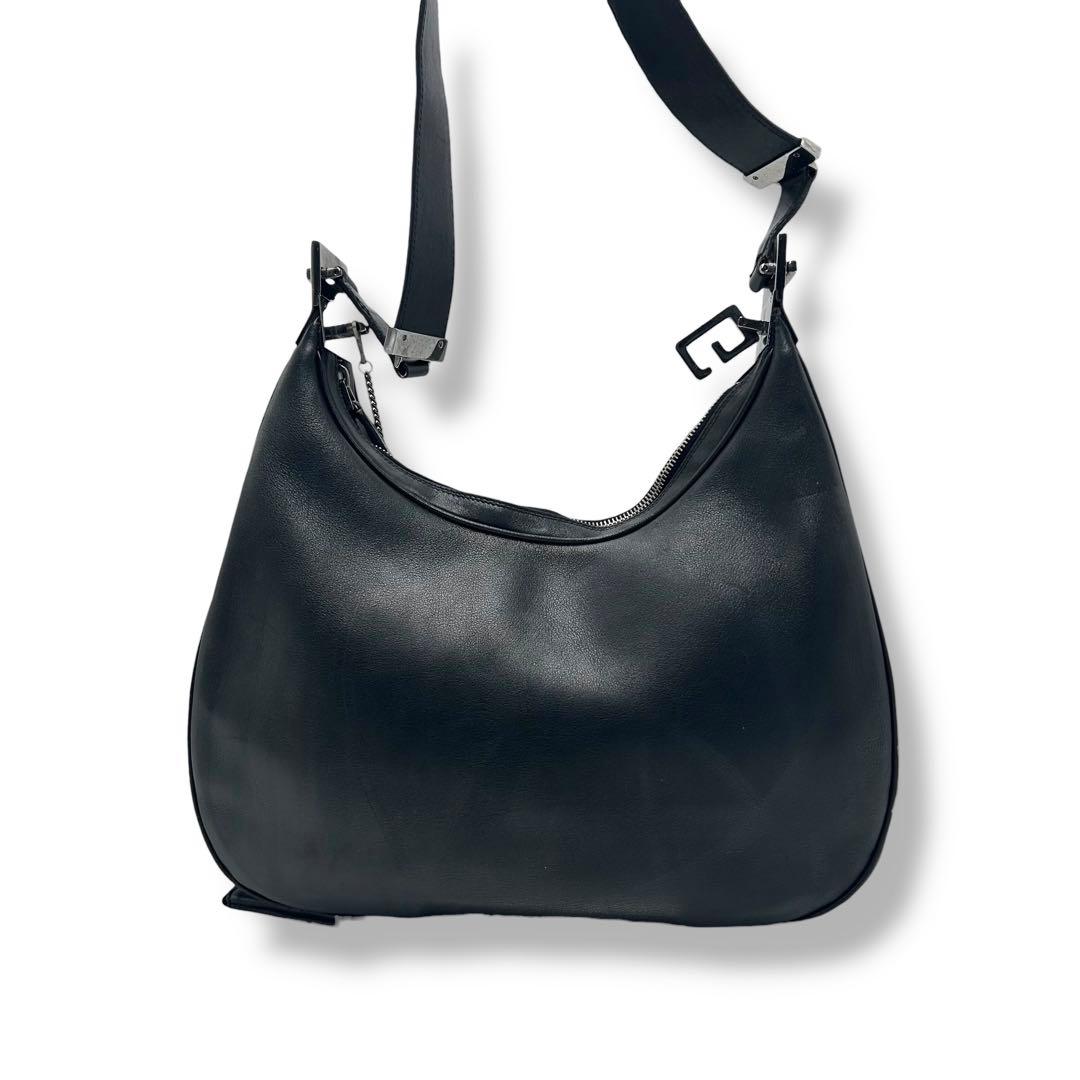 美品 GUCCI グッチ GG レザー バッグ ショルダー Vintage ロゴ